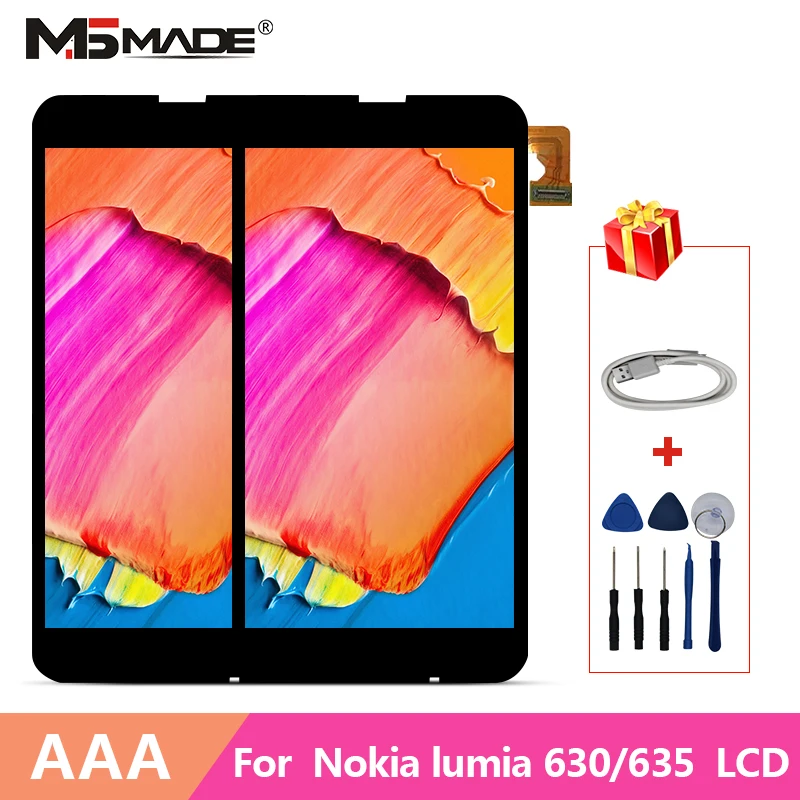 

4.5" IPS For Microsoft Nokia Lumia 630 635 LCD Display Touch Screen Digitizer With Frame Assembly Parts For Lumia RM-977 RM-978