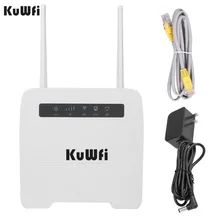 KuWfi 150Mbps CAT4 4G CPE Router 3G/4G LTE Wifi Router Support 4G to Wired Network With RJ11&RJ45Port up to 32 Wifi Devices