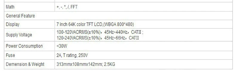 Hantek DSO7202B цифровой осциллограф 2Gsa/s Реальная частота дискретизации 2 Каналы 200 МГц пропускной способности 64 к Глубина памяти