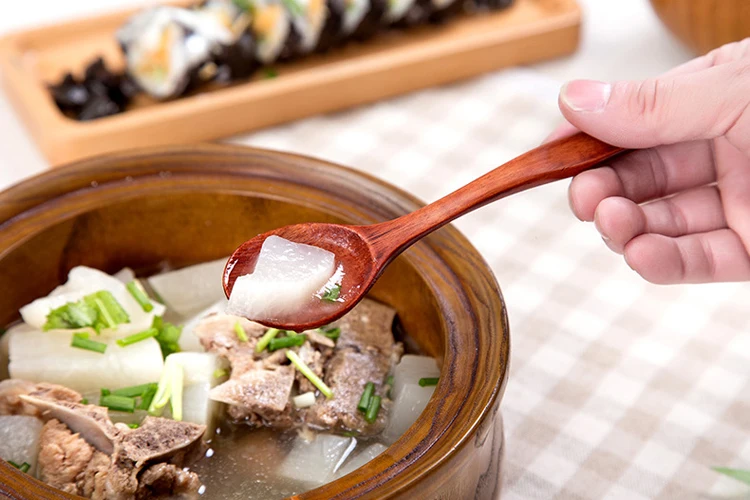 Small Natural Wood Spoons Korean Style Rice Soup Spoon Kids Baby Dessert Ice Cream Spoon Wooden Kitchen Cutlery Tableware (2)