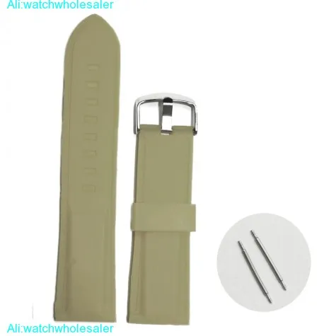 22mm Light Grey Color Silicone Jelly Rubber Unisex Watch Band Straps WB1054Y22JB