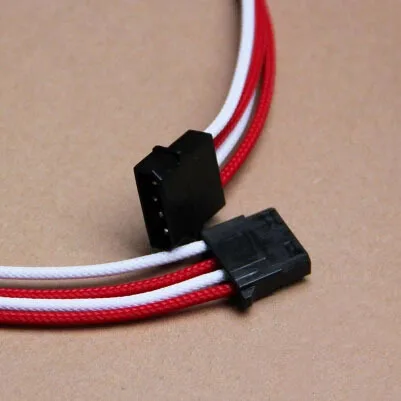 4Pin IDE Molex Male to Female M/F EXTENSION Power Supply Cable CORD 18AWG Wire 50cm PC DIY |