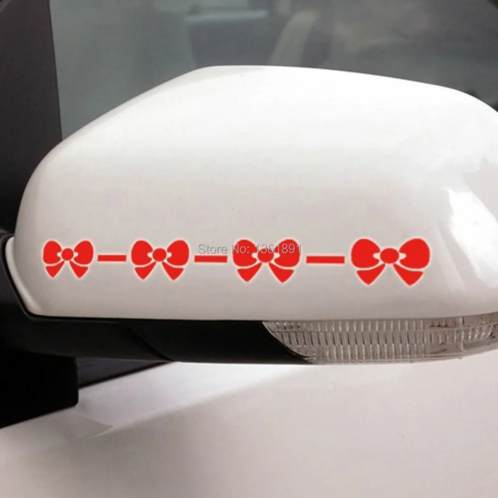Hello Kitty Pink Bow Car Window Sticker Mirror Wall Sticker Decal
