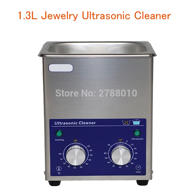 

1.3L Jewelry Ultrasonic Cleaner with Basket AC110/220V 80W Stainless Steel Ultrasonic Cleaning Machine Digital Small Cleaner