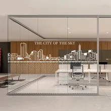 Пленка для украшения дома, статическая пленка, прозрачные наклейки на окна, настраиваемая пленка для офисной комнаты, антиударная наклейка на уровне талии