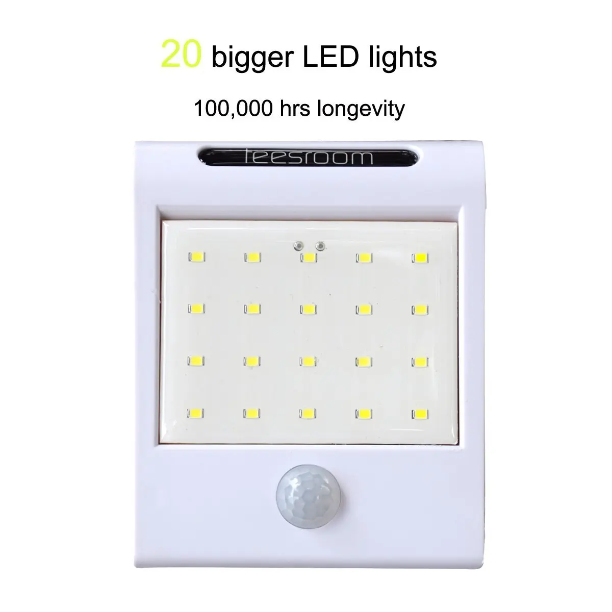 

Solar Lights Outdoor Motion Sensor Light Wireless Super Bright 20 LED Waterproof Heatproof exterior Security Wall Lamp Patio D