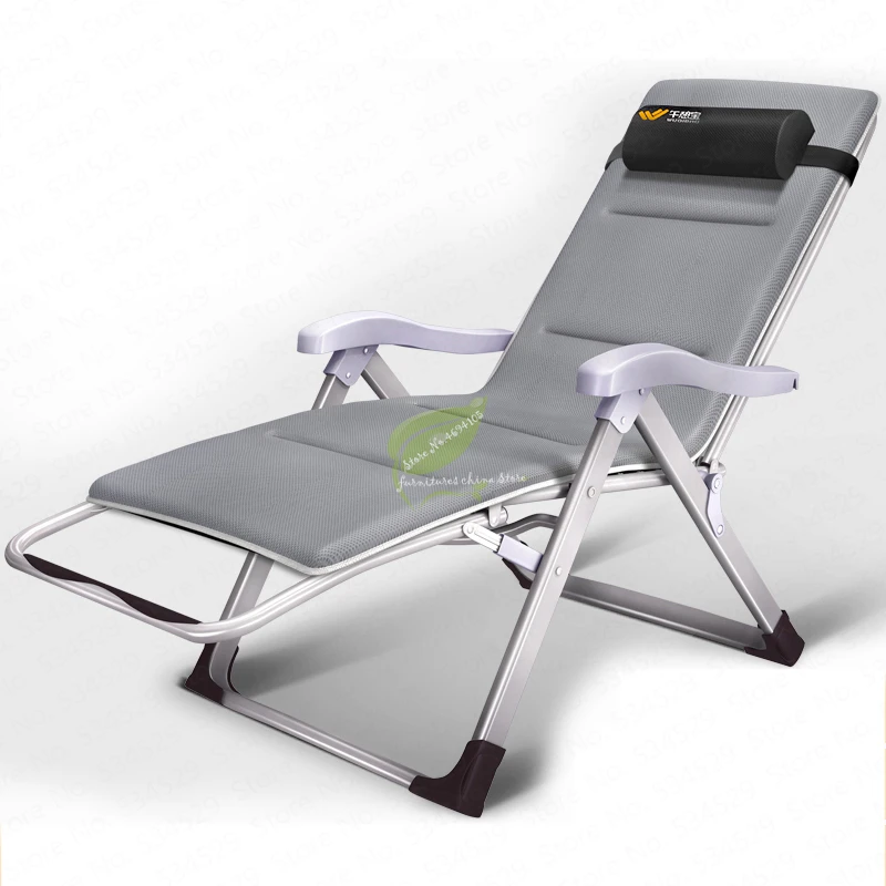 

Folding Chaise Lounge Chair Portable Recliner 8 Adjustable Reclining Positions Camping Cot Beach Pool Relax Chair Recliner
