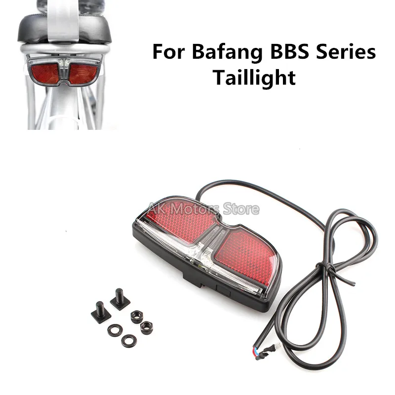 Sale 6V Electric Bicycle Taillight eBike Brake Rear Tail Light LED Warning Lamp For Bafang BBS Mid Drive Motor Safety Night Light 0