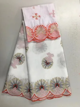 

New Suit High Quality 5+2Yard For Women And Men Cotton Dry Lace Fabric Swiss Voile With Stones Swiss Voile Lace In Switzerland