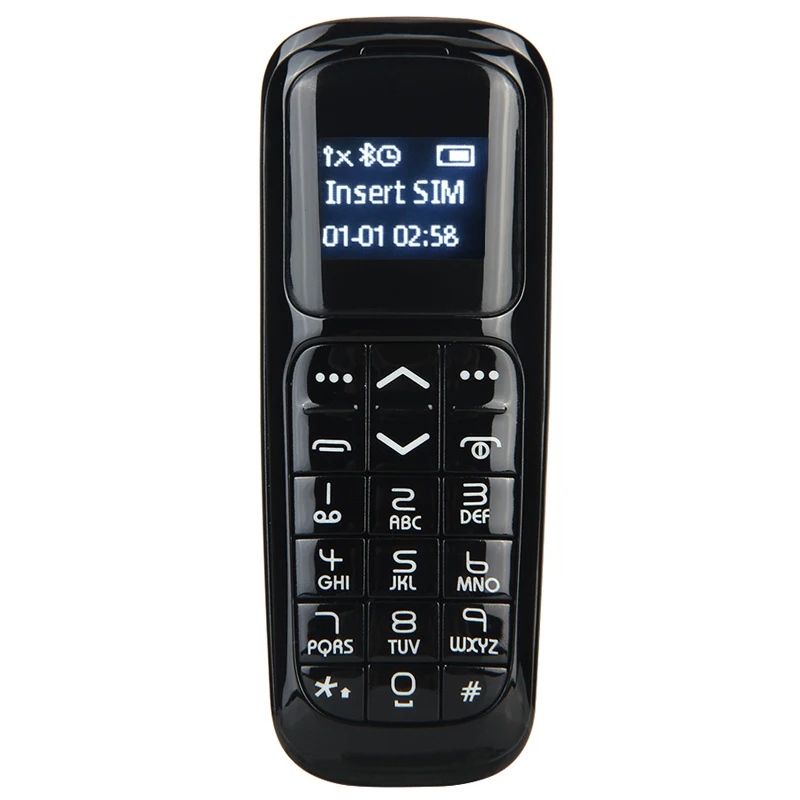 MAFAM Quad Band Bluetooth Dialer Mini teléfono móvil 0,66 pulgadas tarjeta SIM única FM Radio teléfono móvil (no es compatible con tarjeta de memoria)
