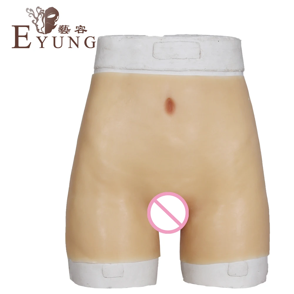 New style Fake vagina underwear drag queen silicone false pussy boxer for crossdresser transgender crossdressing shorts buttock crossdresser transsexual drag queen silicone vagina forms for men crossdress shemale jelly belly fake cc underwear