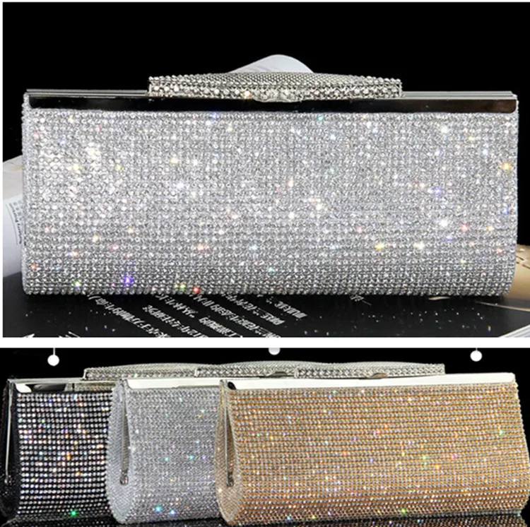 Best Factory Selling Good Quality Women Full Diamond Clutch Evening