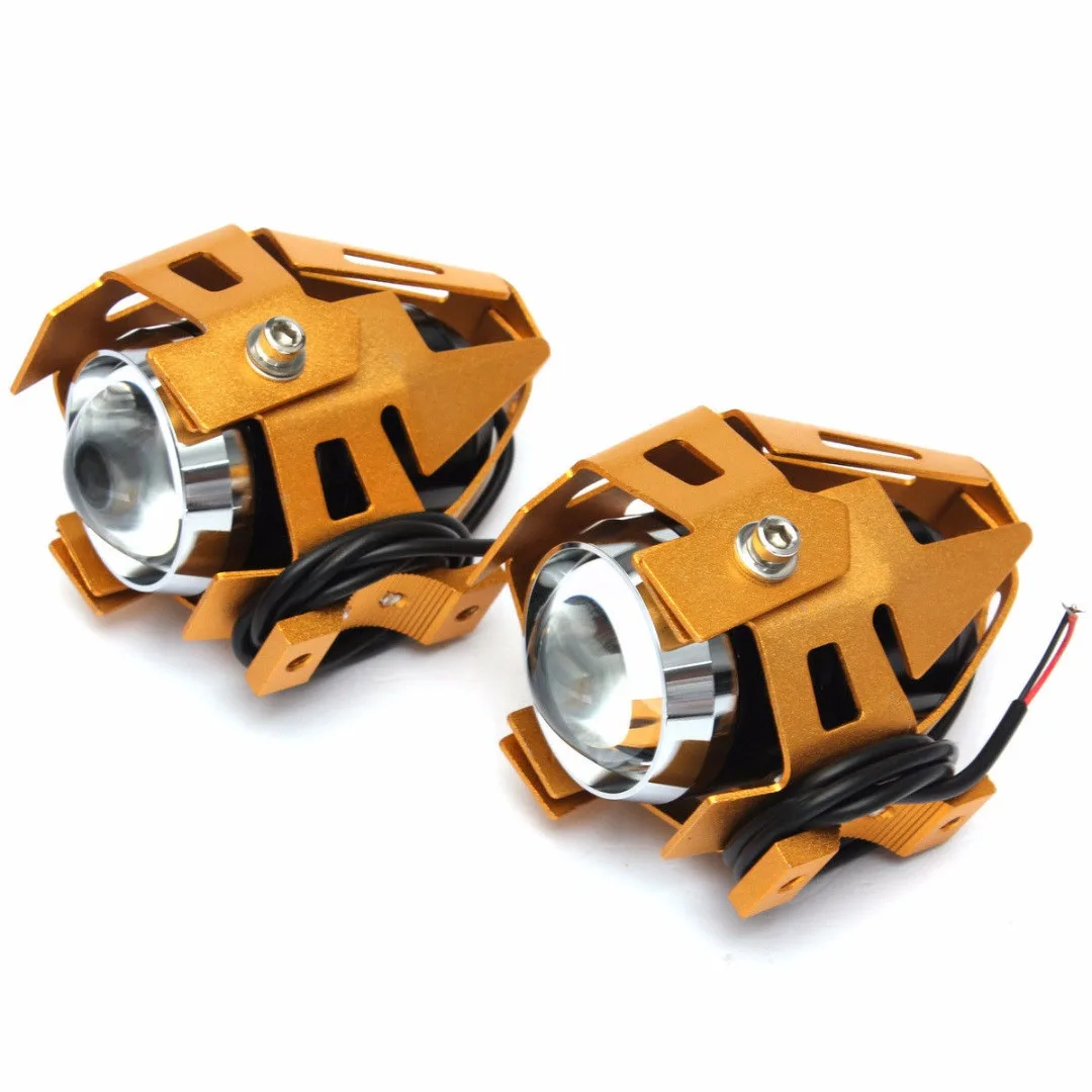 2pcs/set U5 Motorcycle Bike LED Headlight Fog Driving Spot Light Lamp White