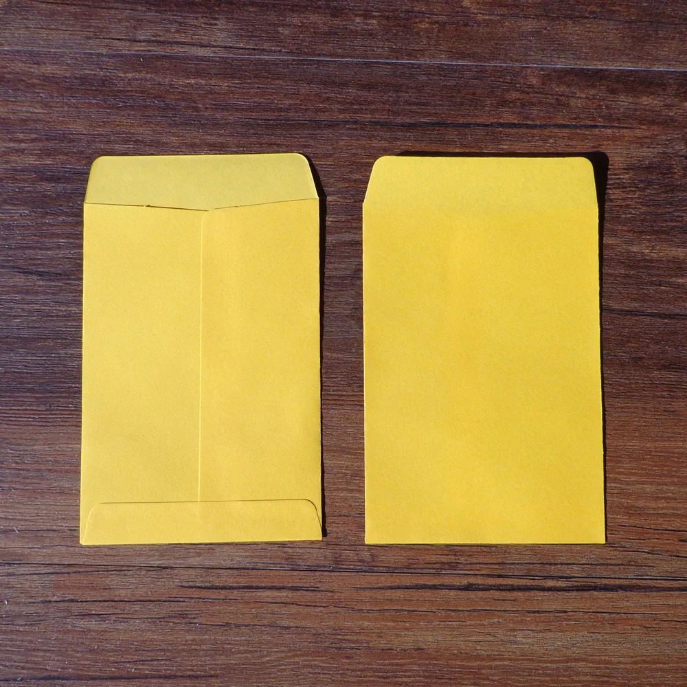 

20pcs Yellow Envelope Stationery Gift Card Blank Envelopes Post Card Photo Letter Storage Party Favor Paper Bag 10x7cm+1.5cm