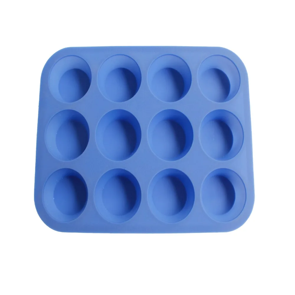 

12 Cavity Silicone Mini Cylinder Mould Bakeware Cake Pan 8Cells Doughnut Donut Bundt Ring Cake Chocolate Cookie Muffin Candy Je