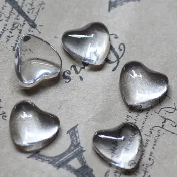 

Free shipping!!!!DIY jewelry findings-12mm Peach Heart 4mm thick Glass Cameo Cabochon