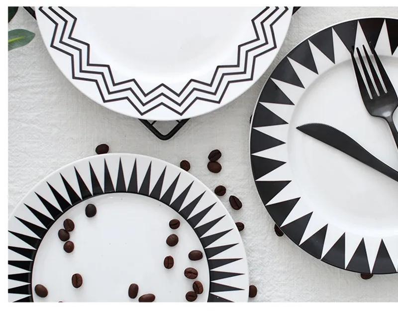 Stylish and simple striped plate (11)