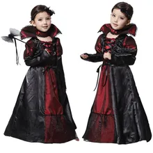 Children Girls Witch Costume Halloween Costume Princess Vampire Cosplay Dress Carnival Party Cosplay for Kids цена Children Girls Witch Costume Halloween Costume Princess Vampire Cosplay Dress Carnival Party Cosplay for Kids цены онлайн