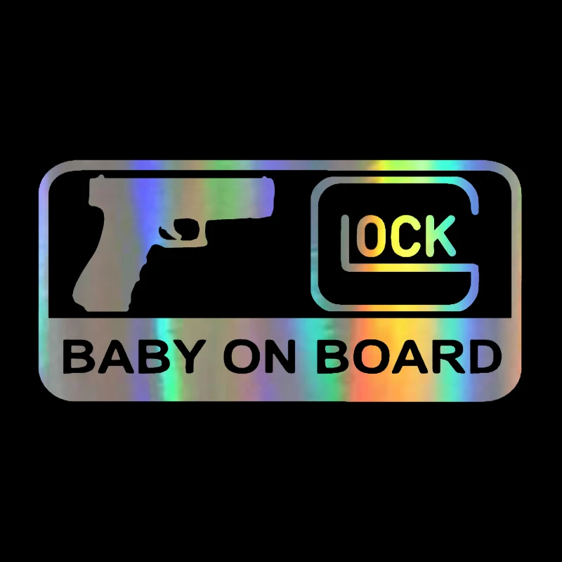 Автомобильная наклейка 15 7 см * 9 GLOCK BABY ON BOARD Виниловая для автомобиля