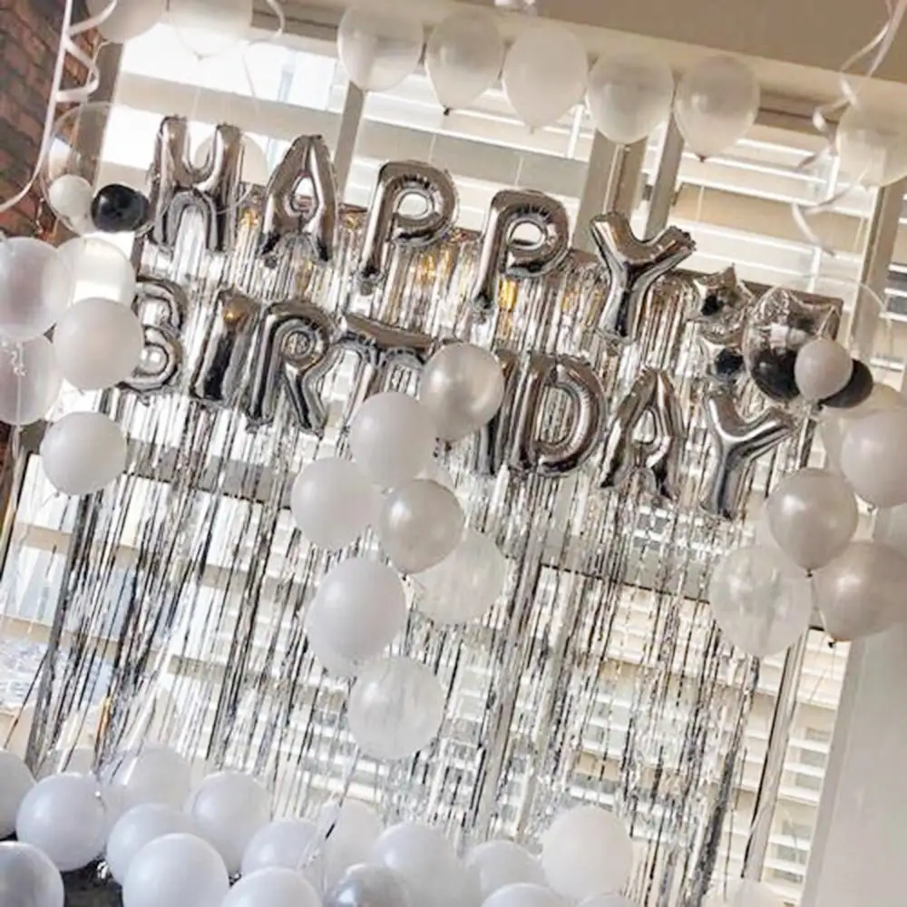 4 шт. алюминиевые воздушные шары с надписью Happy Birthday|Воздушные и аксессуары| |