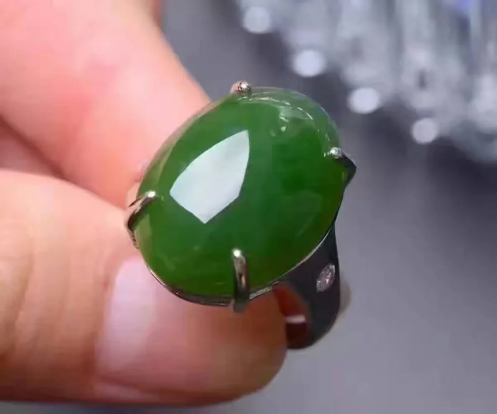 Natural green jasper gem font b Ring b font Natural gemstone font b Ring b font