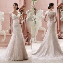 Новое поступление элегантное ТРАПЕЦИЕВИДНОЕ свадебное платье из органзы с длинными рукавами со стразами в пол свадебное платье