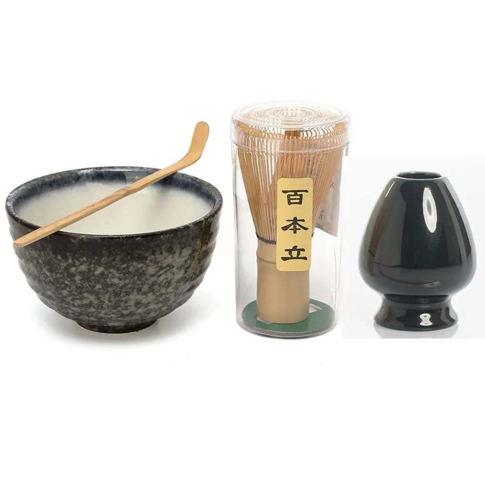 Натуральный Бамбук матча Японский матча чайный сервиз элегантный традиционный матча подарочный набор венчик Черпак церемоническая чаша для маття венчик держатель