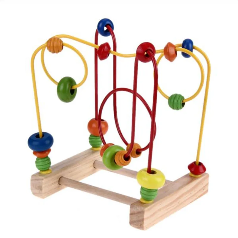 

Wooden Montessori Educational Toy for Baby Kids Chilrden Kids Math Toy Counting Circles Bead Abacus Wire Maze Roller Coaster