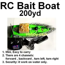 RC bait boat fishing skyrules F2 working Distance 200m Green + Car charger