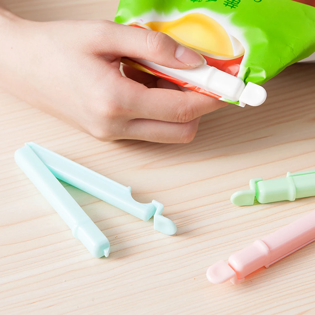 Suction Type Solid Color Food Bag Sealing Clip Set Food Preservation Plastic Bag Snack Pouch Sealer