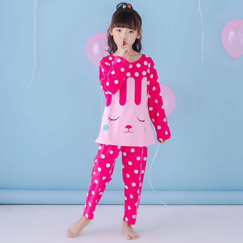 

Newest Listing Autumn&Spring Baby Sleepwears Suit Lovely Pajamas Children Pyjamas Girls Cartoon Pijamas Kids Clothing set HL1012