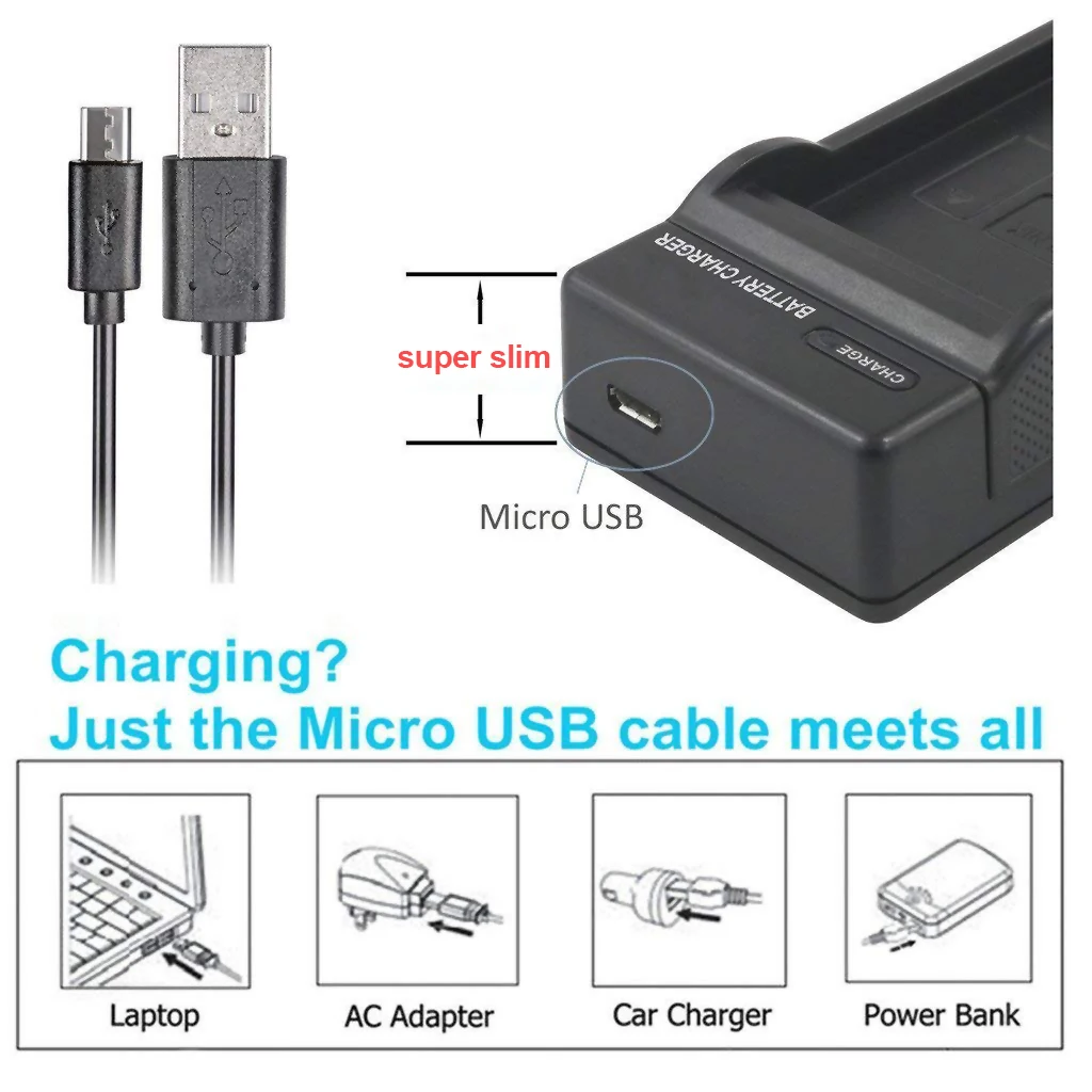 Зарядное устройство USB SANGER для Canon PowerShot G1X MARK II N100 G5 G7X G9X SX620 SX720 SX730 HS Аккумулятор