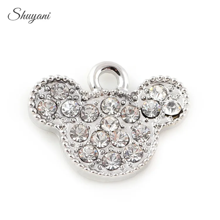 20PCS-New-2Colors-Silver-Crystal-Mouse-Head-Mickey-Charms-Pendant-for-Jewelry-Making-DIY-Accessories-15