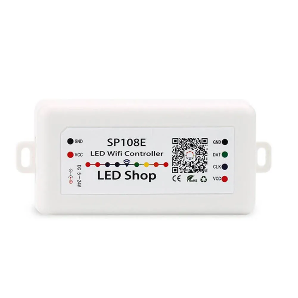 SP108E Wifi пиксель SPI контроллер от смартфона приложение для WS2812B WS2811 RGB RGBW APA102 APA106 светодиодные полосы Bluetooth SP105E 5-24 В