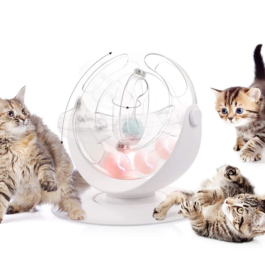 

Funny Cat toy Crazy Ball Disk Interactive Cat Toy torre Balls Cat Active Interactive teaser Toy for Cats IQ Traning
