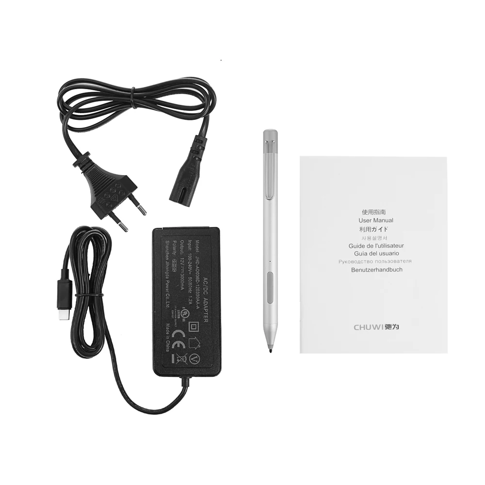 Chuwi CoreBook 2 in 1 Tablet PC with Keyboard and Stylus Pen 13.3 inch Windows 10 8GB 128GB Dual WiFi Double Cameras Type-C