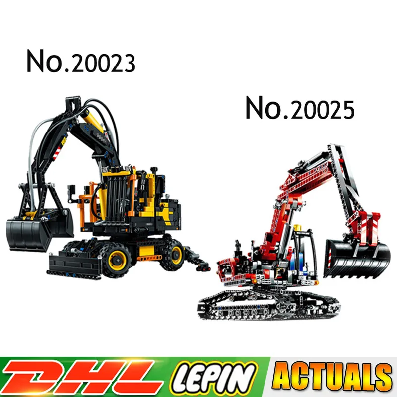 

20023 20025 Technic Series Excavator toy Model Building Blocks Bricks Compatible LegoINGly 42053 8294 toys kids gifts