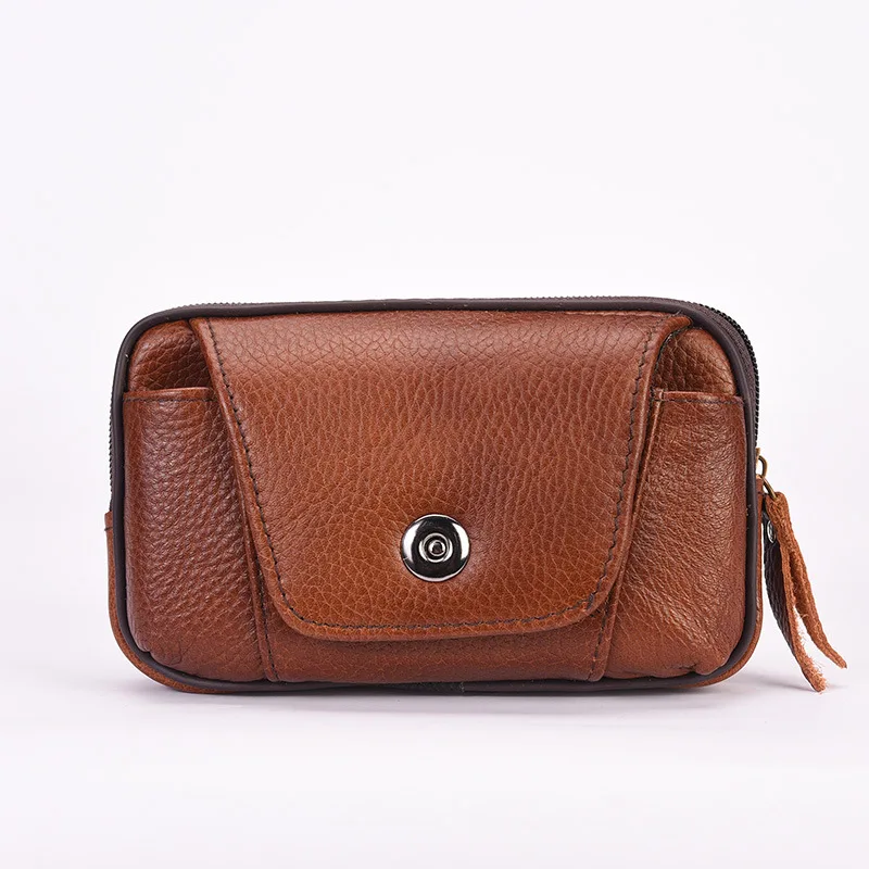 

Men Waist Packs Multifunctional Lychee Mobile Phone Bag Wearing A Belt Waist Bags Fashion Portable Cross Section Work Package