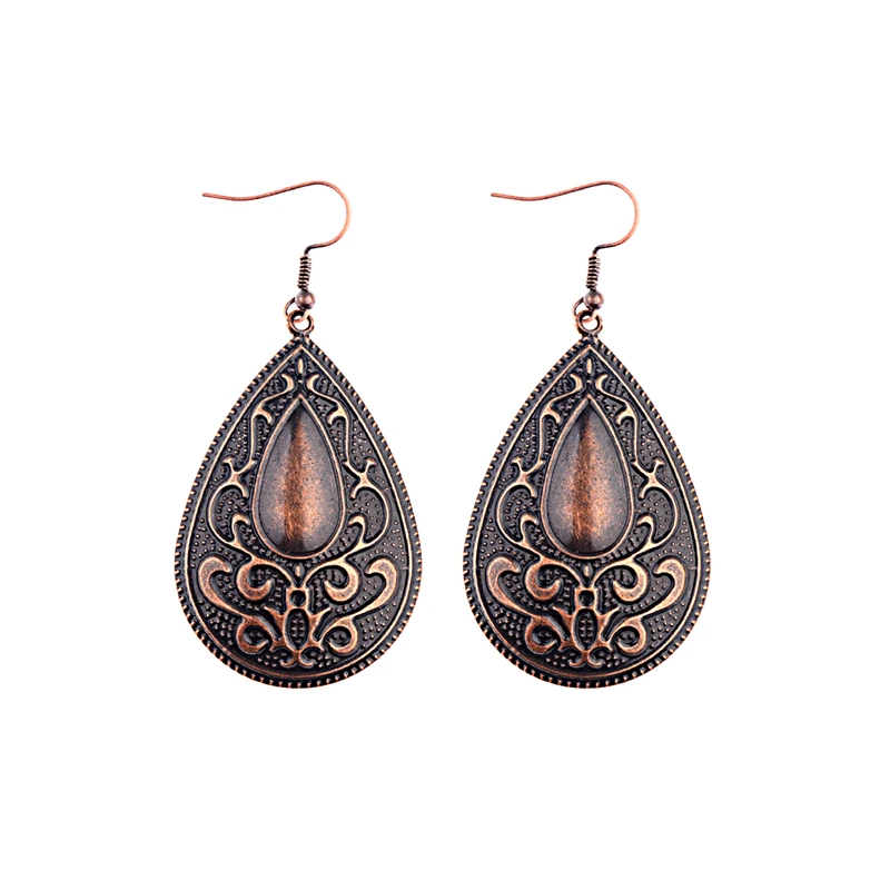 

DOUVEI Classical Antique Drop Earrings Vintage Bohemia Bronze Retro Earrings Dangling Earrings For Women Turkish Jewelry HEA088