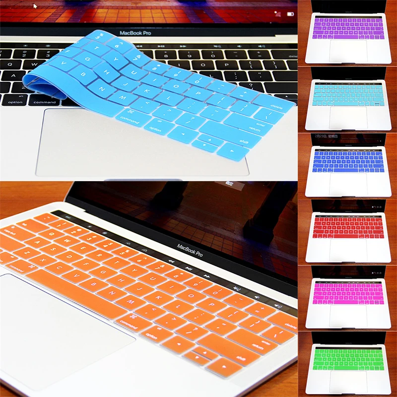 

US layout Silicone Laptop keyboard Cover Skin For New Macbook Pro Retina 13'' A1708 2016 Version No Touch Bar Mac 12 Inch A1534