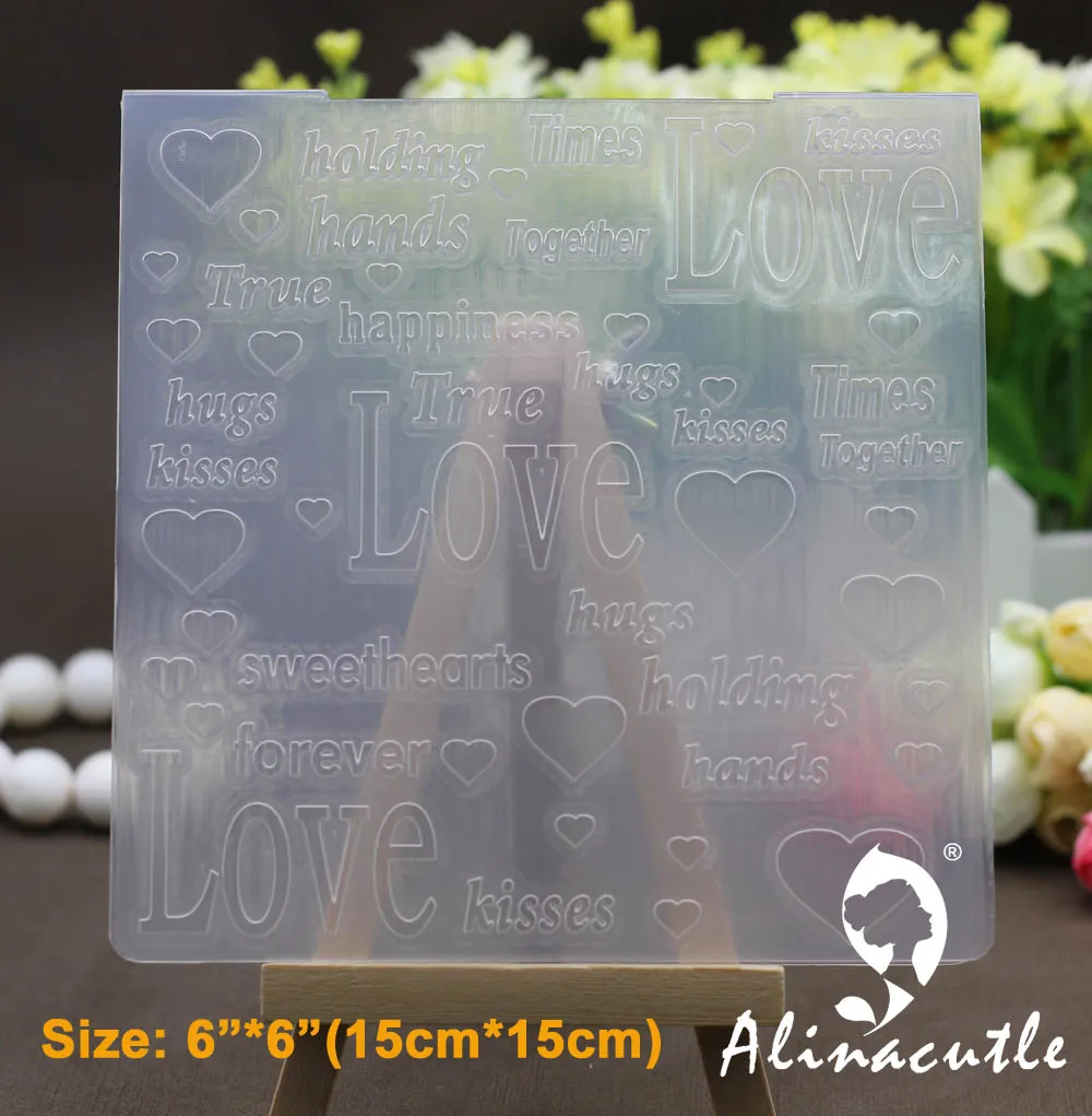 6 &quotX 6&quot пластиковая папка для тиснения alinaccraft love DIY альбом скрапбукинга