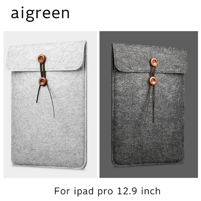 Best Offers 2018 Newest Woolen Felt Sleeve Case For Apple iPad, Bag For iPad Pro 12.9" Tablet, Wholesales, Free Drop Shiping 
