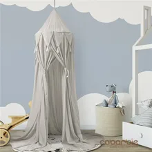 Роскошное детское постельное белье Круглый купол кровать хлопок балдахин-сетка с три-дэ принтом сетка-занавеска от насекомых Игровая палатка для детей