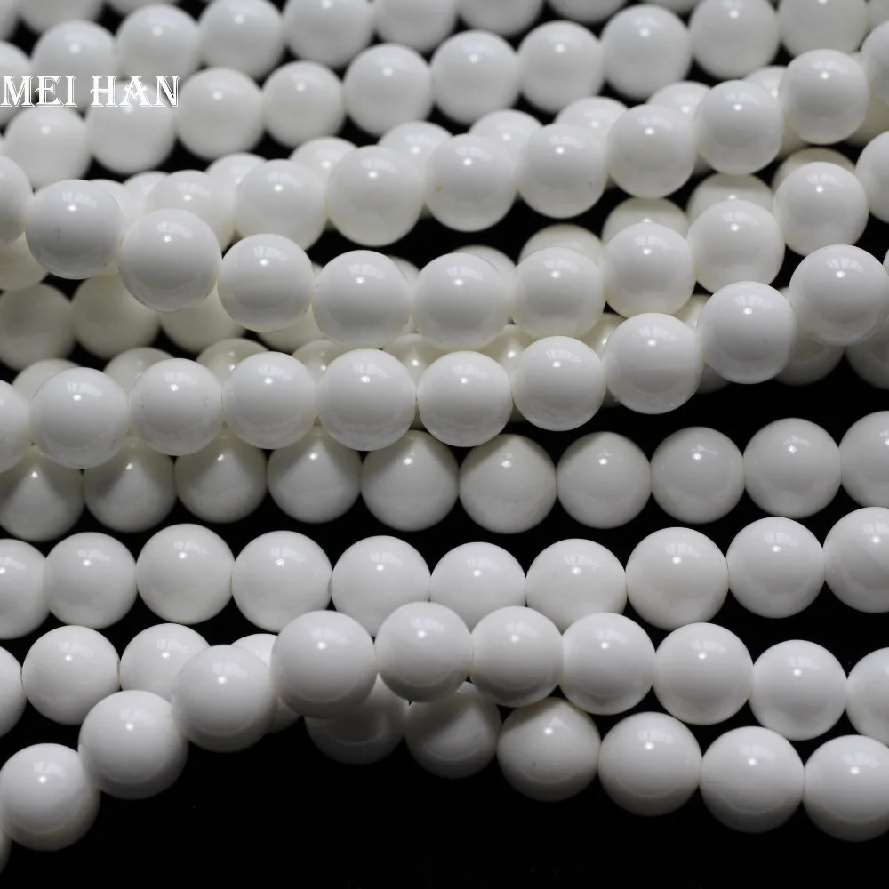 

Meihan Wholesale (5 strands/ lot ) natural 6mm Giant clam shell beads round loose beads for jewelry making