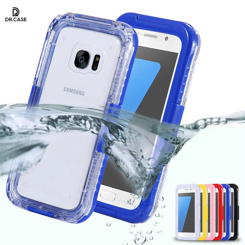 DR.CASE For Samsung Galaxy S7 Edge Waterproof Case S8 Plus Underwater Cover Universal Hard PC+ TPU Clear |