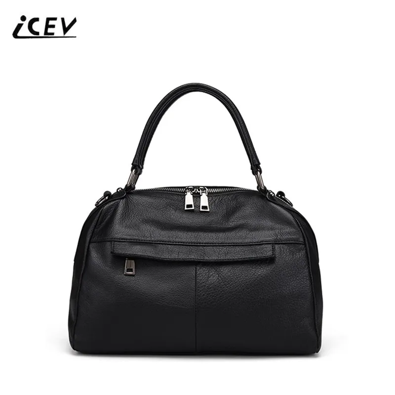 ICEV New European Fashion High Quality Genuine Leather Handbags Simple ...