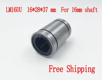 

4pcs/lot Free shipping LM16UU 16mm* 28mm*37mm 16mm linear ball bearing bush bushing for 16mm linear round shaft cnc parts