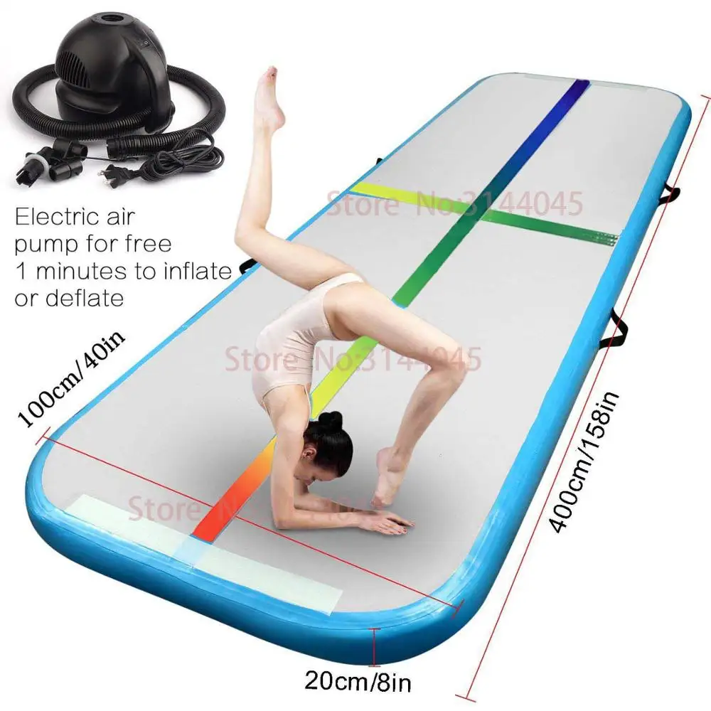 Pista de aire 5m inflable barato colchón de gimnasia Arco Iris gimnasio pista de aire tumbing pista de aire para la venta envío gratis - 1