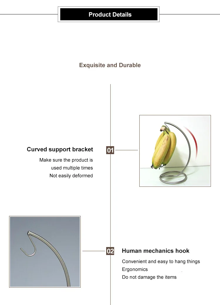 Банан виноград металлический держатель для хранения фруктов Высокое качество атлас никель простота коллекция фруктов крюк Органайзер Коллекция