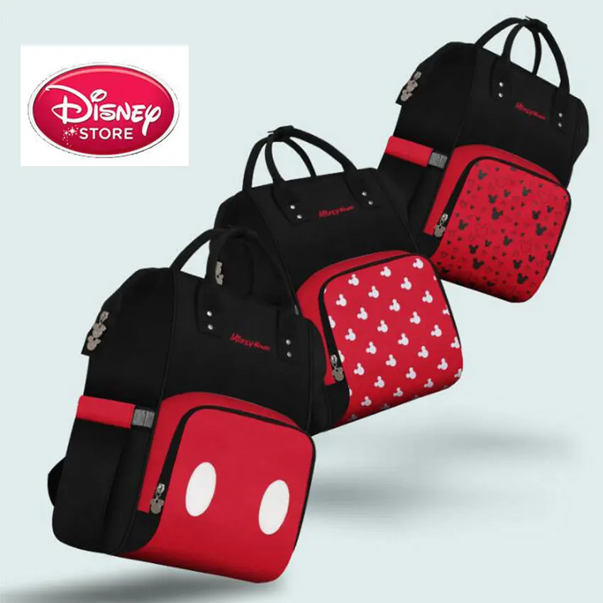 

Multi-functional Disney Minnie Mummy Maternity Nappy Bag 55cm High Large Capacity Mickey Diaper Bag Travel Backpack Nursing Bag